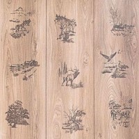 Декоративная панель МДФ RUKUS Лесной пейзаж бумага Дуб Каньон Кастл 1220х2440х3 мм